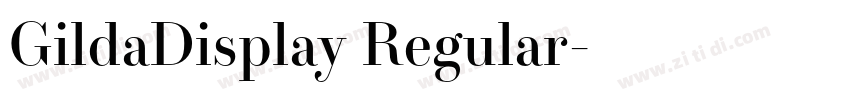 GildaDisplay Regular字体转换